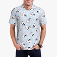 thumbnail image 1 of Fotbe Cute Farm Cow Pattern Men’s Golf Polo Shirt – Breathable Performance Golf Shirt with Button-Down Collar-Small, 1 of 6