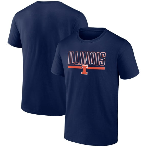 Men's Navy Illinois Fighting Illini Classic Inline Team T-Shirt