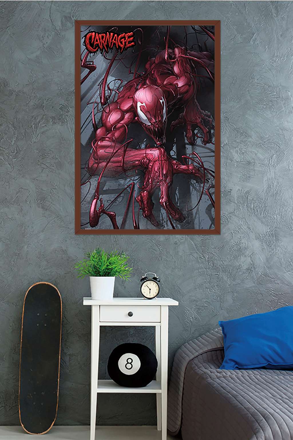 Marvel Comics - Carnage - Wall Wall Poster, 22.375" x 34", Framed