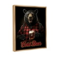 thumbnail image 4 of Stupell Industries Bear with Cold Beer Animals & Insects Painting Brown Floater Framed Canvas Art Print Wall Art, 25 x 31, 4 of 10