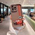 thumbnail image 3 of Cars Lightning McQueen 95, funda de teléfono para IPhone 15, 14, 13, 12, 11 Pro Max, Mini, XR, XS, X, 7, 8 Plus, TPU suave con correa de mano, 3 of 5