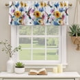 thumbnail image 2 of 2 Pack Valances for Window, Hummingbird Short Curtains for Kitchen Bedroom Living Room, Spring Farmhouse Oil Painting Sunflowers Rod Pocket Small Window Treatment Valance Drapes 60 x 18 Inch, 2 of 8