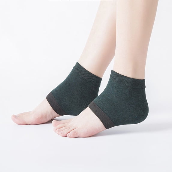 Soft Comfortable Women Dead Skin Removal Sock Moisturing Spa Gel Socks Cotton Gel Heel Socks Silicone Insole Gel Sock Feet Protector Foot Care Tool GREEN