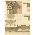 thumbnail image 2 of Vannini, Giuseppe 12x14 White Modern Wood Framed Museum Art Print Titled - Plate 55 for Elements of Civil Architecture, ca. 1818-1850, 2 of 4