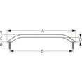 thumbnail image 2 of Sea Dog Boat Grab Handle 254106-1 Stainless Steel; 6 Inch Mounting Hole Center; Stud Mount, 2 of 2