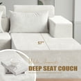 thumbnail image 4 of Congermom 105" Modular L-Shape Sectional Sofa with Chaise & Pillows, Comfy Deep-Seat Cloud-Couch, Luxury Velvet Sectional for Living Room, Right Facing Chaise, Beige, 4 of 8