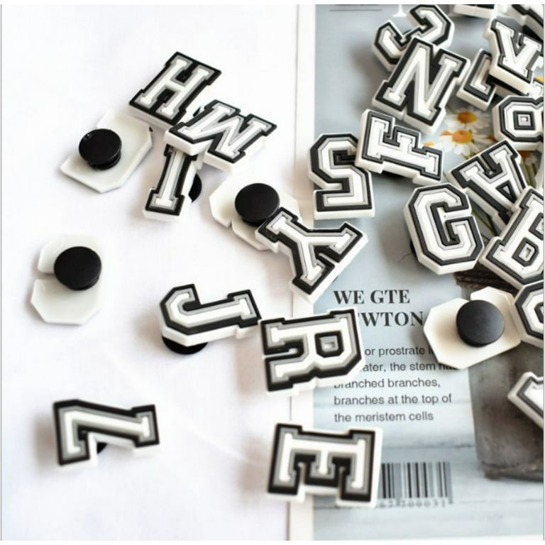 Glow in the dark Alphabet Letter or Number Croc Charms (Your Choice)