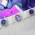 thumbnail image 4 of Homewish Romantic Couple Wolf Black Out Curtains for Teen, Mystic Purple Galaxy Moon Curtains Pack of 2 (42x63 Each), Cartoon Animal Bedroom Curtains, Black Out Curtains Bedroom Decor, 4 of 6