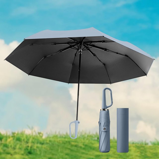 plegable de hojas, portátil, resistente al viento, con protección solar y hebilla de anillas para actividades al aire libre, viajes a