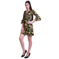 thumbnail image 3 of Moomaya Womens Imprimé Courte Robe Cloche Manches Robes de Décalage pour les Femmes Vêtements d'Été Occasionnels, 3 of 6