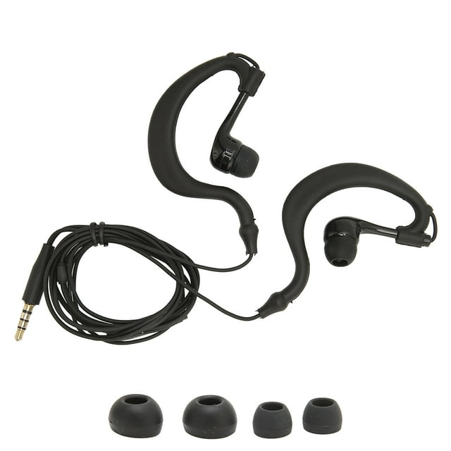 Auriculares con cable para colocar sobre la oreja, resistentes al agua, con cancelación de ruido, Plug and Play, cómodos auriculares deportivos con cable, micrófono y cubierta para la oreja