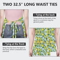 thumbnail image 6 of Yellow Lemon Flowers LightBlue Pattern Apron-Garden Aprons for Women with Pockets-Cotton Linen Waterproof Kitchen Cooking Gardening Aprons Adjustable for Kitchen,Cooking,BBQ and Salon 33x27 Inch, 6 of 7