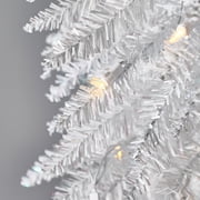 Home Heritage 7 ft Pre-Lit Artificial Christmas Tinsel Tree, 150 LED, White