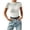 White, variant on Women Crew Neck Short Sleeve Cropped T-Shirt Casual Summer Top
