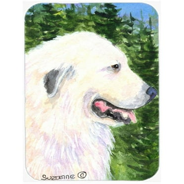 Caroline's Treasures SS8922LCB Great Pyrenees Glass Cutting Board Large, 12H x 16W, multicolor