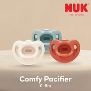 NUK First Choice Comfy 100% Silicone Pacifier, 0-6 months, 3 pack
