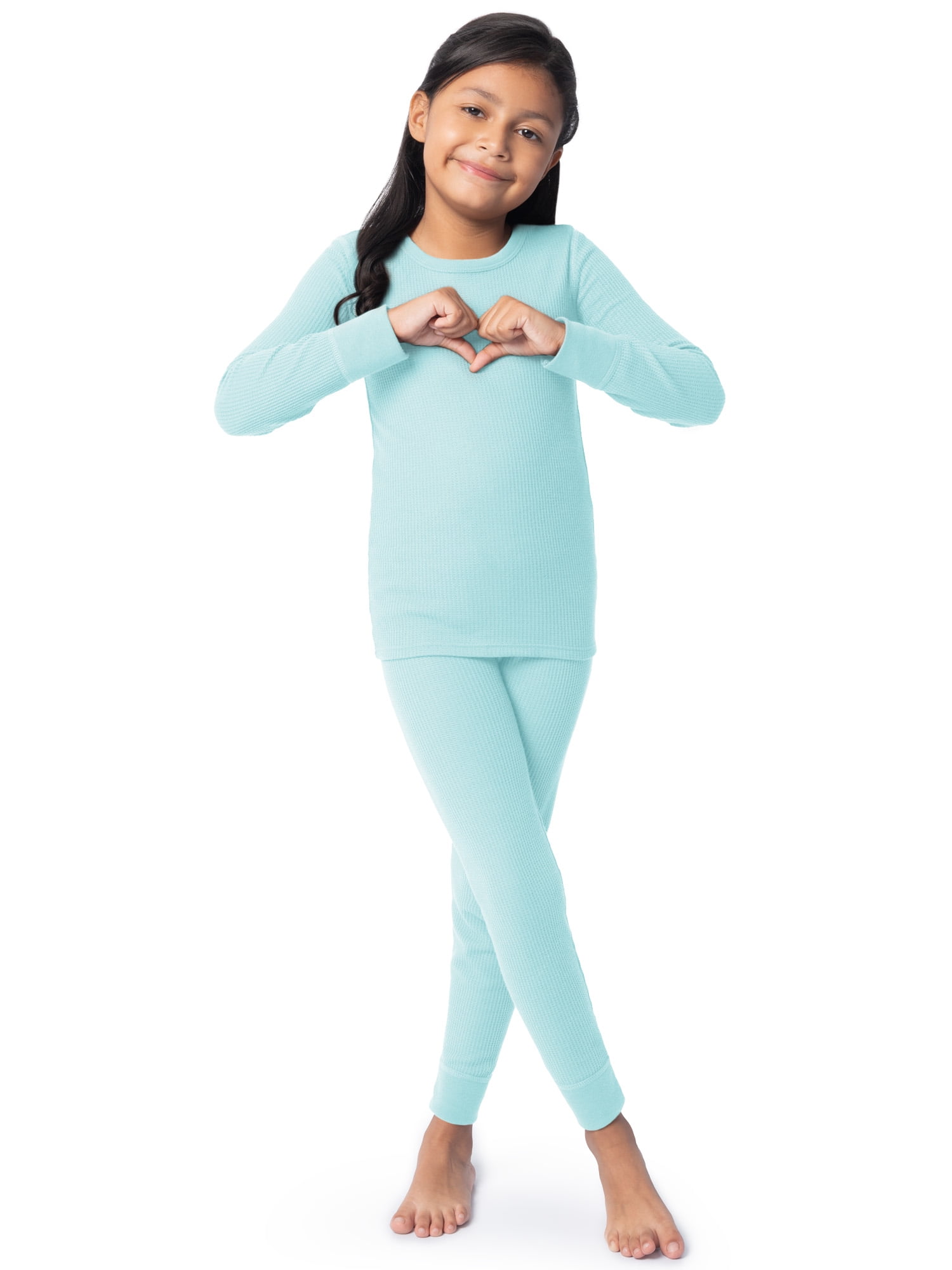 Athletic Works Boys & Girls Waffle Thermal Top & Bottom Set, Sizes Xs-Xxl