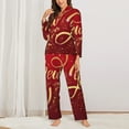 thumbnail image 2 of Naloa Happy New Year2 Pajamas for Women Set, Womens Pajama Sets, Lounge Sets for Women, 2pjs for Women-XX-Large, 2 of 7