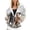 A-Light Gray249, variant on Womens Rainbow Paw Print Zip Up Hooded Jacket All Over Colorful Pet Print Casual Coat