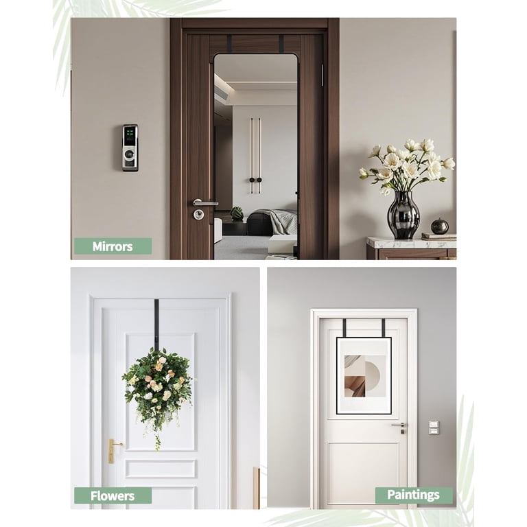 4-Pack Over-the-Door Hooks – Steel Door Hangers With Rubber Coating, Fits 0.7–1.4 Inch Doors, 30 LB Capacity – For Clothes, Towels, Bags, Hats In Any Room