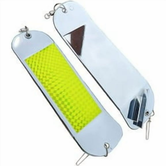 EZ Tackle Delta Flasher 8" Chrome/Chartreuse Scale