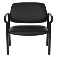 thumbnail image 3 of Scranton & Co Big & Tall Guest Chair in Black Fabric PU Arms 500 lb, 3 of 11