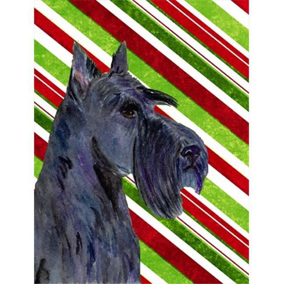 11 x 15 In. Scottish Terrier Candy Cane Holiday Christmas Flag, Garden Size