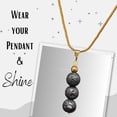 thumbnail image 5 of Lava Stone Bead Necklace - Golden Necklace Pendant Jewelry for Women, 5 of 5