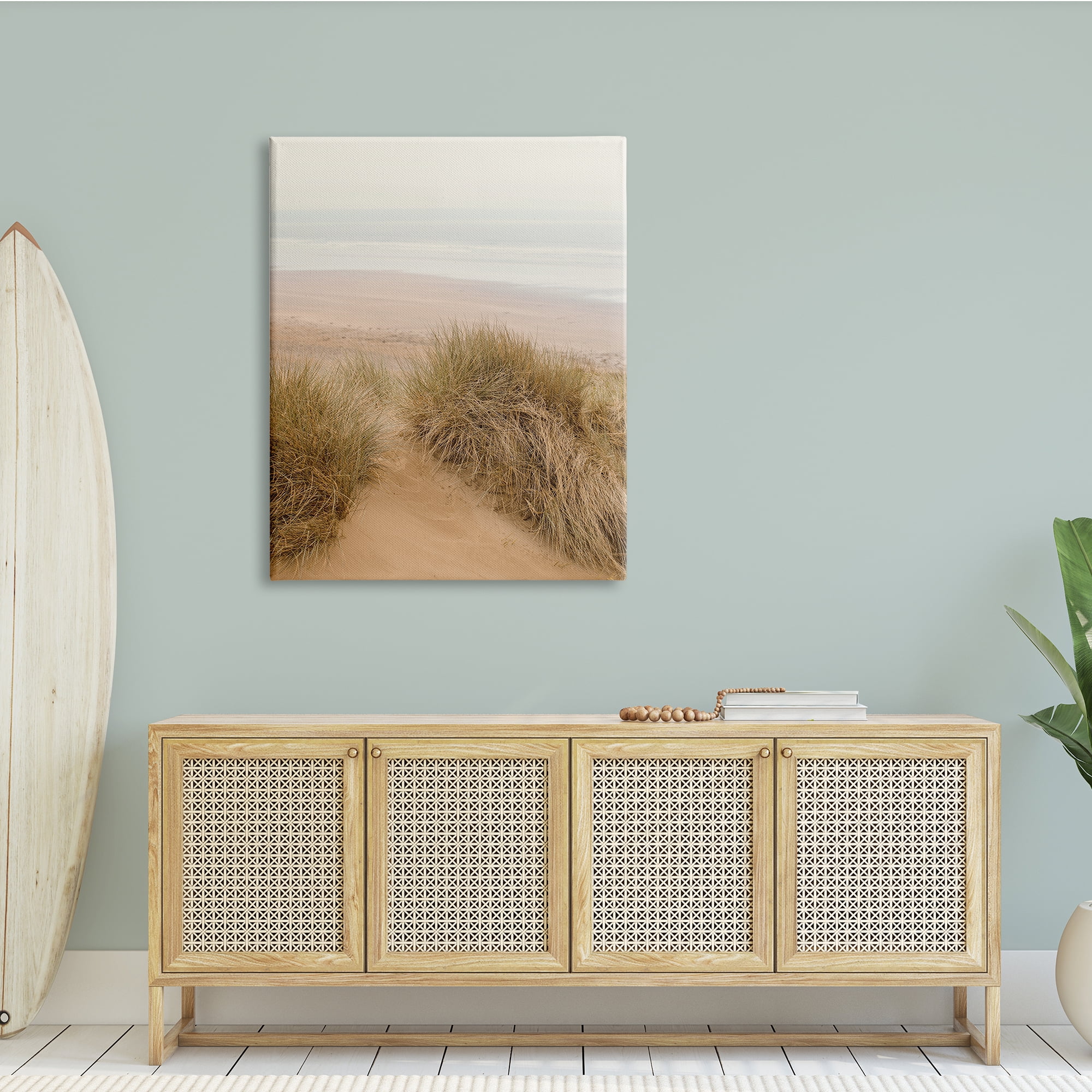 Stupell Indtries Sun Bleached Beach Coast Tall Grass Sand Dunes,36 x 48,Design by Ian Winstanley