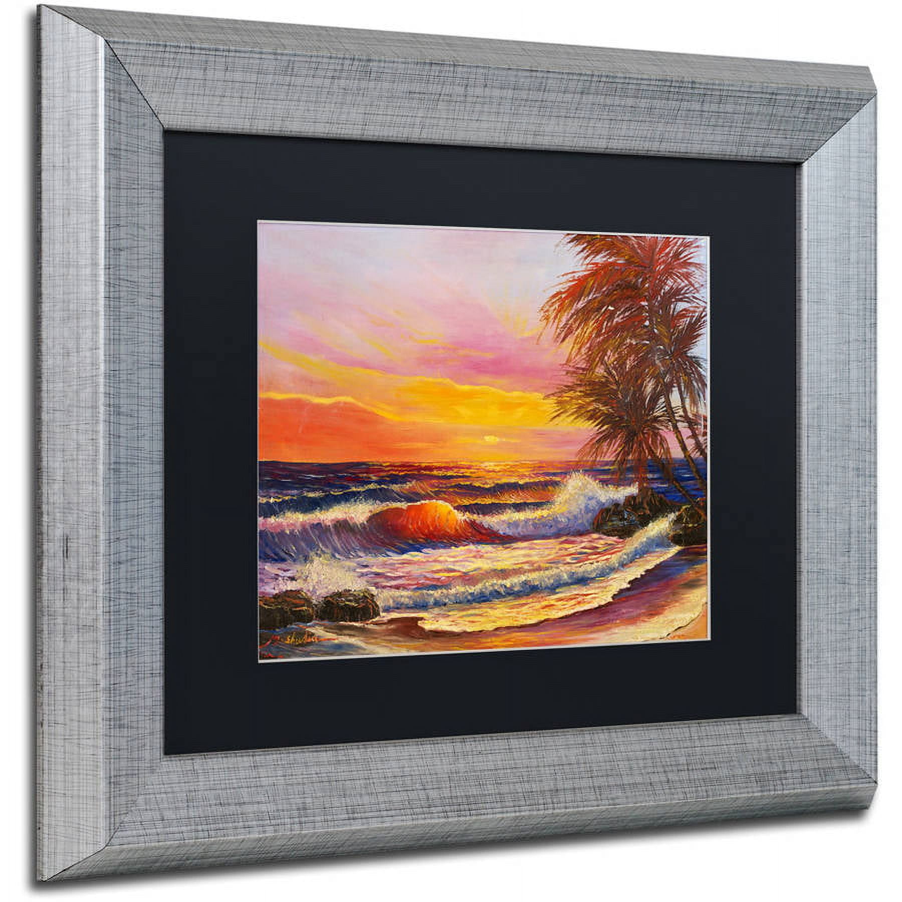 Trademark Fine Art "Hawaiian Glow" Canvas Art by Manor Shadian, Black Matte, Silver Frame