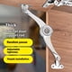 thumbnail image 2 of 2 Packs Silvery Folding Support Hinge Lid Stay with Lid Lift Up Stay Buffer Damper for Wardrobe Cabinets Door Toy Box, 2 of 5