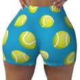 thumbnail image 2 of Picia Ball Tennis Printed Workout Shorts for Women Seamless Scrunch Butt Lifting High Waisted Yoga Gym Booty Running Moisture-wicking Short Pants-Small, 2 of 9
