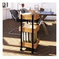 thumbnail image 3 of Carrito de SERVICIO Playcon Negro y madera naranja, 3 of 9