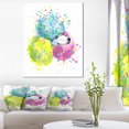 thumbnail image 1 of Cute White Dog with Color Spheres - Contemporary Animal Art Canvas, 1 of 3