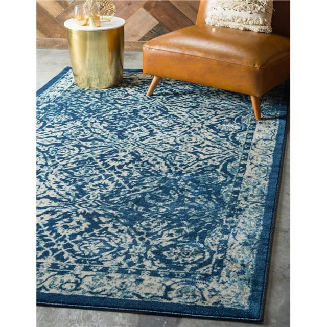 Unique Loom 3128850 5 x 8 ft. Christianshavn Oslo Rectangular Rug, Navy Blue