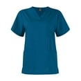 thumbnail image 3 of TQWQT Womens Scrub Sets Plus Size Scrub Set Petite V-Neck Scrub Pants and Tops Nursing Top Medical Uniforms with Pockets Turquoise XL, 3 of 6
