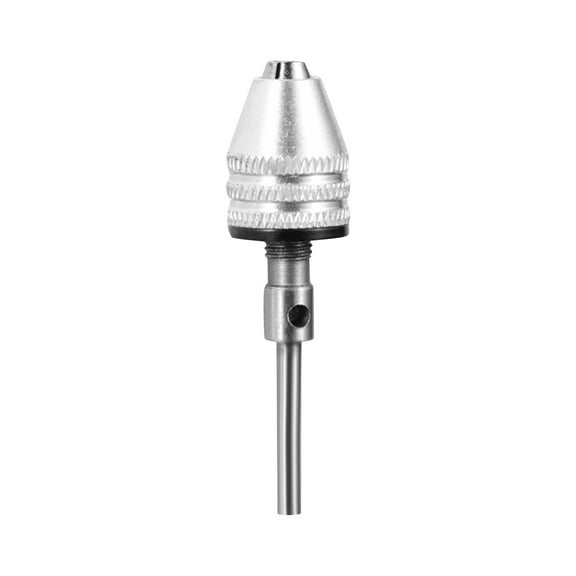 JIhuahe Universal Hex Shank Conversion Chuck, 3 Jaw Keyless Drill Adapter for Electric Grinders, Quick Change Hex to 0.3-6.5mm Chuck Converter,silvery