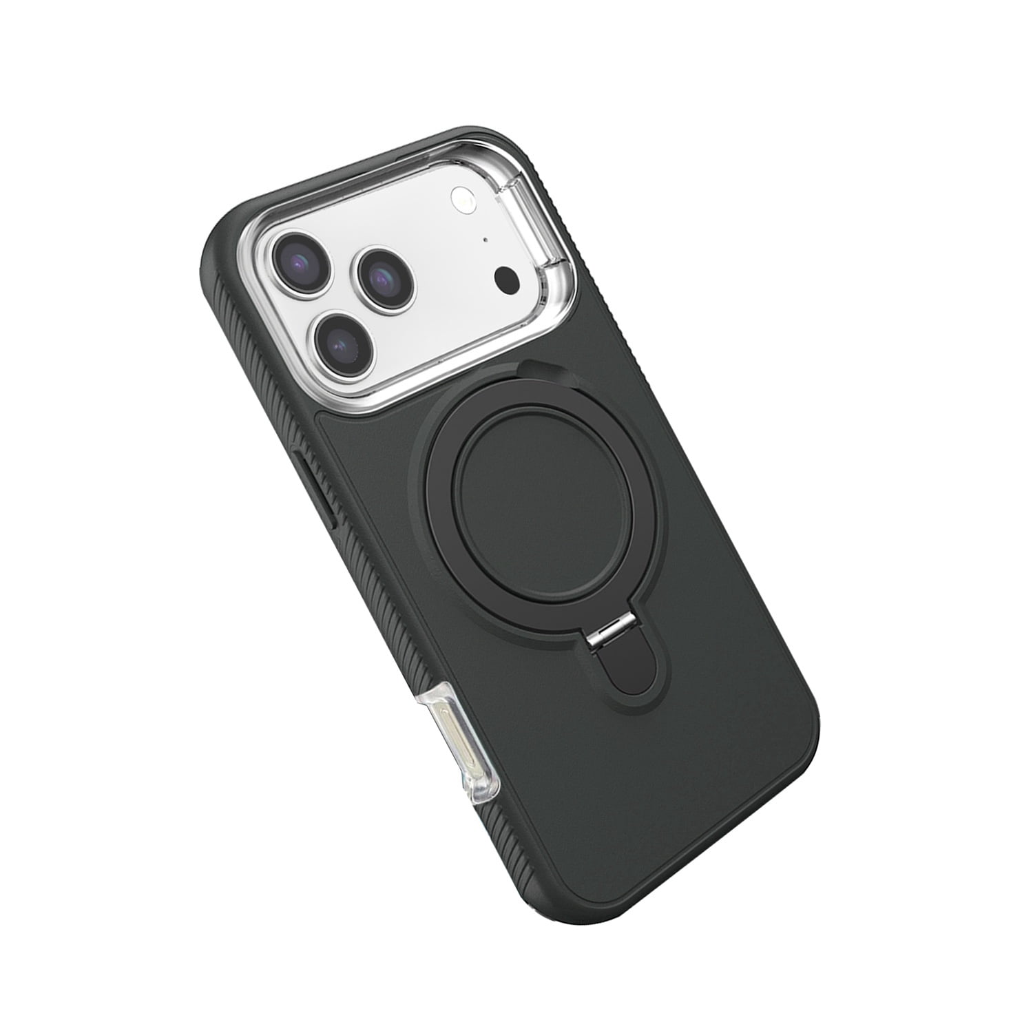Rugged Defender Case with Hands-Free Stand Support for iPhone 17 Pro Max - Black