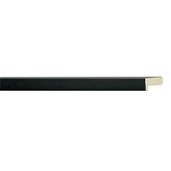 Shadow Box Picture Frame Moulding (Wood) 18Ft Bundle - Contemporary Black Finish - 0.625" Width - 1
