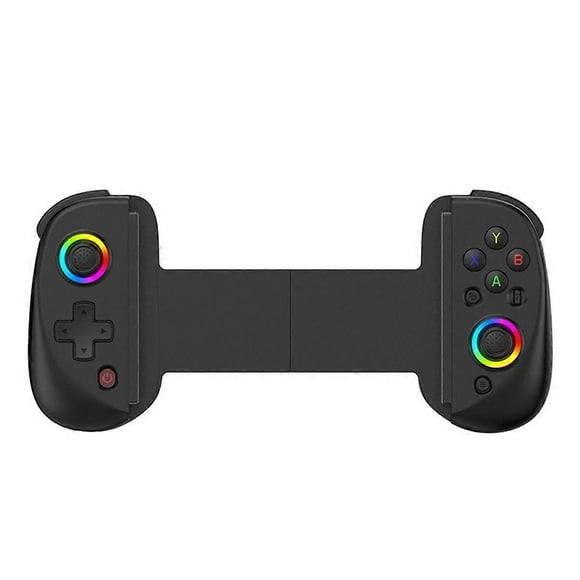 D8 Telescopic Game Controller RGB Light Mobile Game Controller with 6-Axis Vibration for Android IOS PS3 Switch PC,A