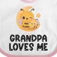 thumbnail image 4 of Inktastic Bees-moon Grandpa Loves Me Boys or Girls Baby Bib, 4 of 4