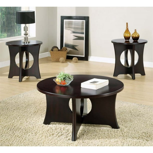 Monarch 3 Piece Coffee Table Set In Dark Espresso Com - Dark Espresso Coffee Table Set Monarch 3 Piece Coffee Table Set In Dark Espresso Com - Dark Espresso Coffee Table Set