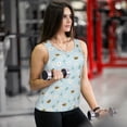 thumbnail image 6 of Uemuo Bee Flower Pattern Workout Tank Tops for Women Breathable Moisture-wicking tank top Sleeveless Running Loose Fit Yoga Tops Active Shirts Sports Gym Exercise, 6 of 9