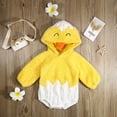 thumbnail image 6 of Tisuna Unisex Kids Easter Romper For Girls Boys Animals Print Long Sleeve Hooded Bodysuit Fashion Comfortable Baby Festival Party Playwear Outfits Yellow Size 6-12 Months, 6 of 9