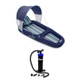 thumbnail image 2 of Aqua Leisure Inflatable Pool Lounger Float w/ Sun Canopy & Hand Pump, Blue, 2 of 12