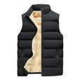 thumbnail image 5 of JTieacloth Casual Warm Coat Men's Casual Fleece Vest With Zipper Stand Collar Vest With Pocket Black, 5 of 5