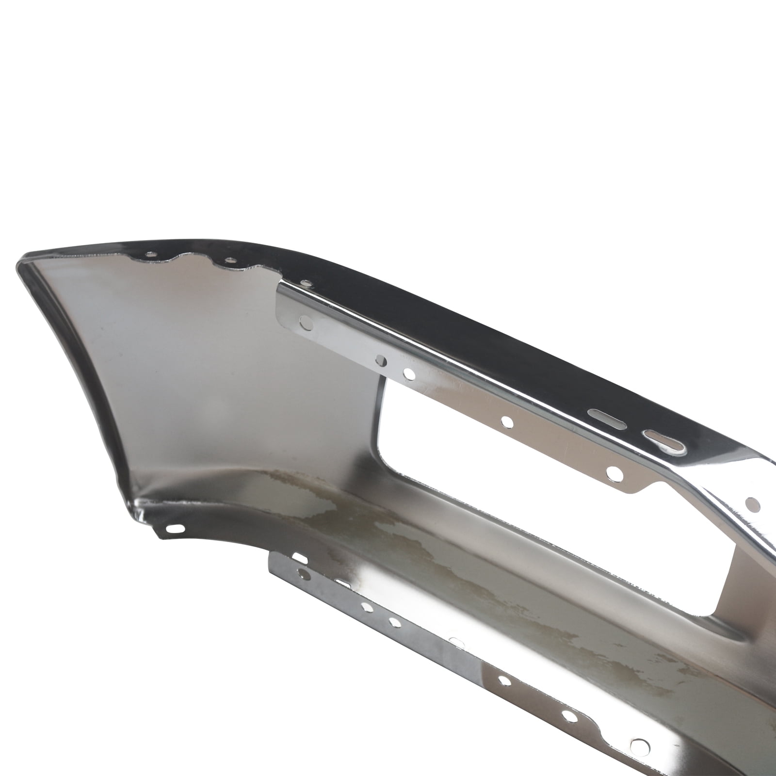 NINTE Front Bumper for 2018 2019 2020 Ford F150 Pickup with Fog Lights Hole Silver Chrome