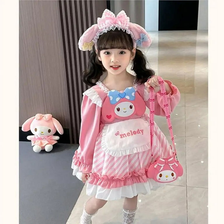 Sanrio Kuromi Melody Plush Doll Backpack New Cute Skirt Kuromi