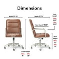 thumbnail image 4 of Finch Franklin Modern Ergonomic Office Desk Chairs, Comfy Seat, High Back Adjustable Swivel Rolling Chair With Wheels, Brown Leather, 4 of 9