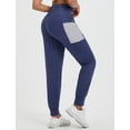thumbnail image 2 of Baleaf Women's Fleece Lined Pants Thermal Warm High Waisted Winter Joggers Hiking Exercise Active Workout Sweatpants with Pockets Navy Blue L, 2 of 7